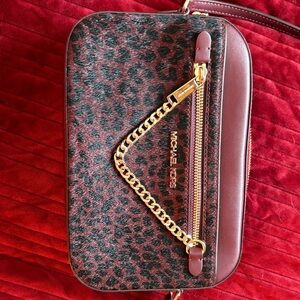 Michael Kors Red Leopard Crossbody PROJECT BAG